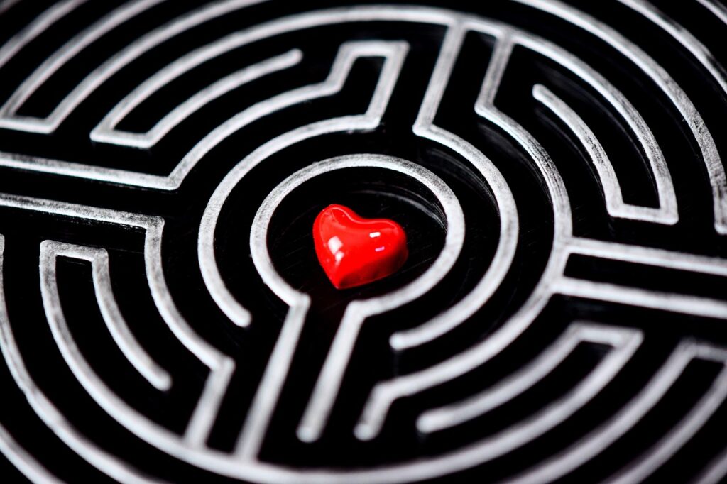 puzzle, maze, heart, love, shape, silver, difficulty, problem, marriage, wedding, couple, lover, maze, maze, maze, maze, maze, heart, problem
